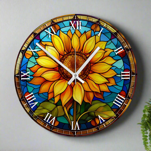Sunflower Suncatcher Effect Clock
